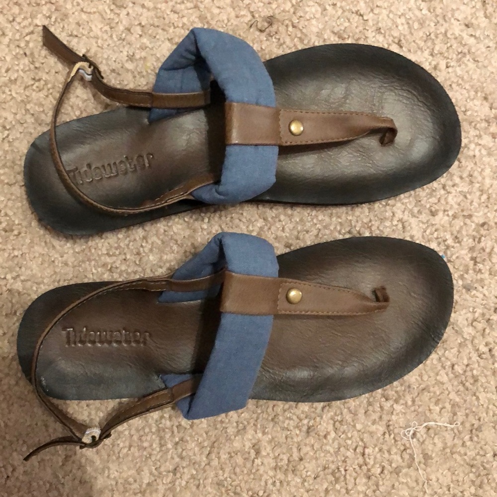 Brown and Blue Sandals